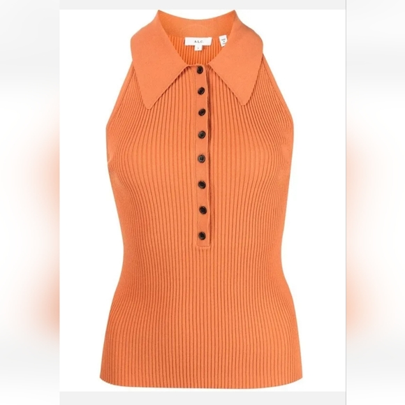 New A.L.C.Asher cropped ribbed-knit top size M - Picture 1 of 6